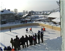 На территории школы имеется хоккейная коробка, которая используется для зимних видов спорта как в учебное время, так и во внеурочной деятельности.
